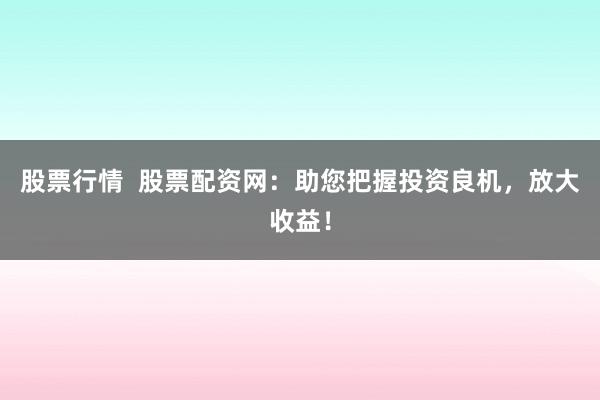 股票行情  股票配资网：助您把握投资良机，放大收益！